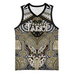 Aotearoa Iwi Waikato Tainui Personalised Basketball Jersey Maori Kowhaiwhai Pattern