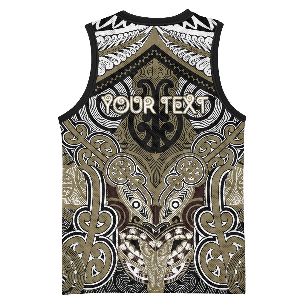 Aotearoa Iwi Waikato Tainui Personalised Basketball Jersey Maori Kowhaiwhai Pattern