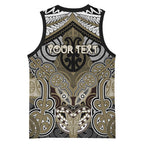Aotearoa Iwi Waikato Tainui Personalised Basketball Jersey Maori Kowhaiwhai Pattern