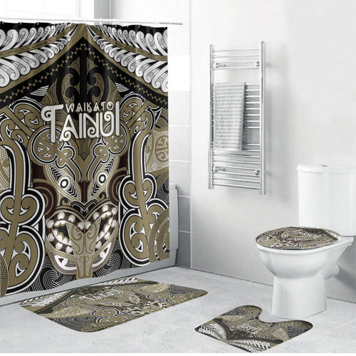 Aotearoa Iwi Waikato Tainui Bathroom Set Maori Kowhaiwhai Pattern