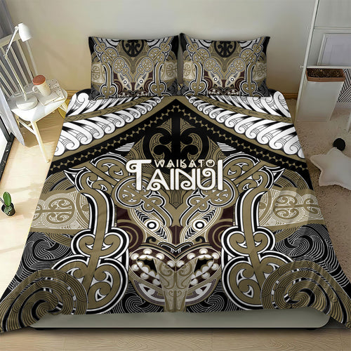 Aotearoa Iwi Waikato Tainui Bedding Set Maori Kowhaiwhai Pattern