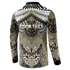 Aotearoa Iwi Waikato Tainui Personalised Button Sweatshirt Maori Kowhaiwhai Pattern
