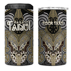 Aotearoa Iwi Waikato Tainui Personalised 4 in 1 Can Cooler Tumbler Maori Kowhaiwhai Pattern