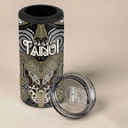 Aotearoa Iwi Waikato Tainui Personalised 4 in 1 Can Cooler Tumbler Maori Kowhaiwhai Pattern