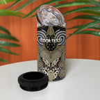 Aotearoa Iwi Waikato Tainui Personalised 4 in 1 Can Cooler Tumbler Maori Kowhaiwhai Pattern