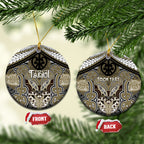 Aotearoa Iwi Waikato Tainui Personalised Ceramic Ornament Maori Kowhaiwhai Pattern