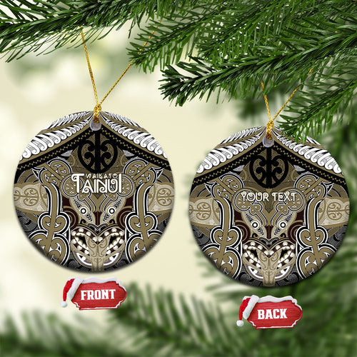 Aotearoa Iwi Waikato Tainui Personalised Ceramic Ornament Maori Kowhaiwhai Pattern