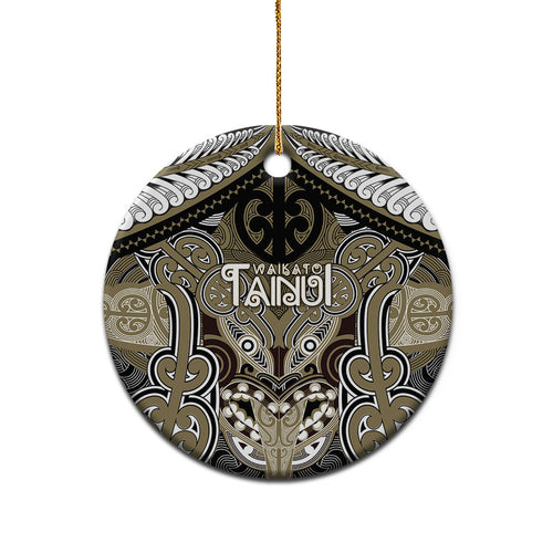 Aotearoa Iwi Waikato Tainui Personalised Ceramic Ornament Maori Kowhaiwhai Pattern