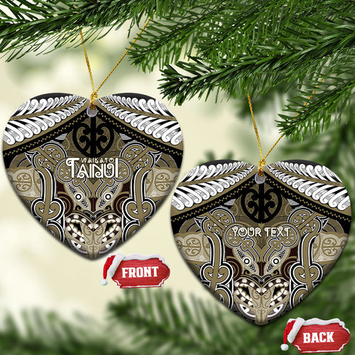 Aotearoa Iwi Waikato Tainui Personalised Ceramic Ornament Maori Kowhaiwhai Pattern