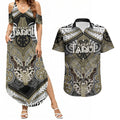 Aotearoa Iwi Waikato Tainui Personalised Couples Matching Summer Maxi Dress and Hawaiian Shirt Maori Kowhaiwhai Pattern