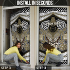 Aotearoa Iwi Waikato Tainui Personalised Door Cover Maori Kowhaiwhai Pattern