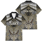 Aotearoa Iwi Waikato Tainui Personalised Family Matching Tank Maxi Dress and Hawaiian Shirt Maori Kowhaiwhai Pattern
