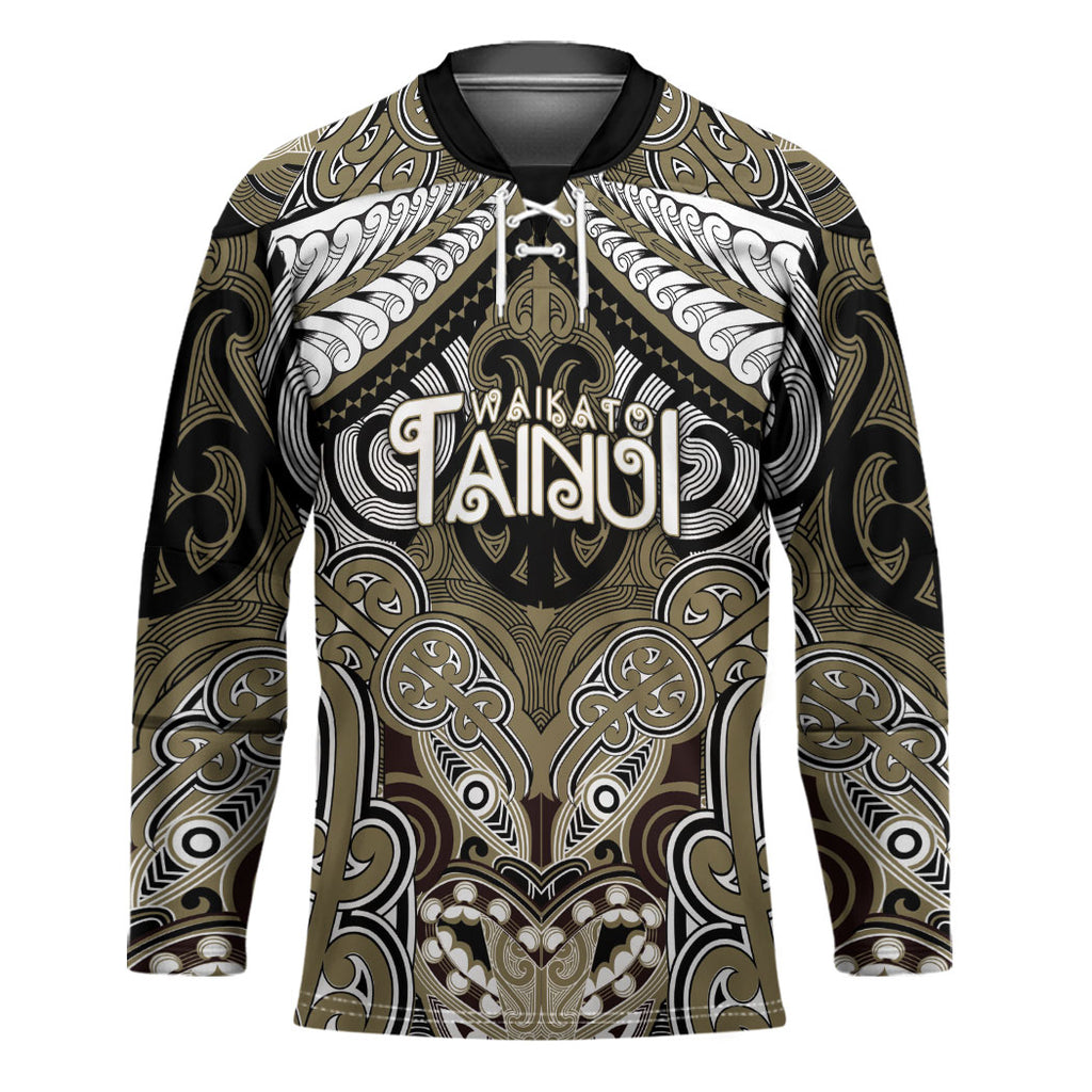 Aotearoa Iwi Waikato Tainui Personalised Hockey Jersey Maori Kowhaiwhai Pattern