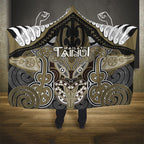 Aotearoa Iwi Waikato Tainui Hooded Blanket Maori Kowhaiwhai Pattern