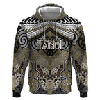 Aotearoa Iwi Waikato Tainui Personalised Hoodie Maori Kowhaiwhai Pattern