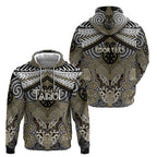 Aotearoa Iwi Waikato Tainui Personalised Hoodie Maori Kowhaiwhai Pattern