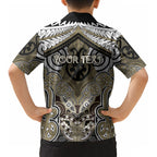 Aotearoa Iwi Waikato Tainui Personalised Kid Hawaiian Shirt Maori Kowhaiwhai Pattern