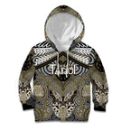 Aotearoa Iwi Waikato Tainui Personalised Kid Hoodie Maori Kowhaiwhai Pattern