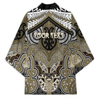 Aotearoa Iwi Waikato Tainui Personalised Kimono Maori Kowhaiwhai Pattern