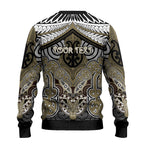 Aotearoa Iwi Waikato Tainui Personalised Ugly Christmas Sweater Maori Kowhaiwhai Pattern
