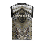 Aotearoa Iwi Waikato Tainui Personalised Christmas Knitted V-Neck Vest Maori Kowhaiwhai Pattern