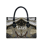 Aotearoa Iwi Waikato Tainui Leather Bag Maori Kowhaiwhai Pattern