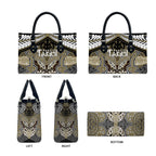 Aotearoa Iwi Waikato Tainui Leather Bag Maori Kowhaiwhai Pattern