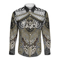 Aotearoa Iwi Waikato Tainui Personalised Long Sleeve Button Shirt Maori Kowhaiwhai Pattern