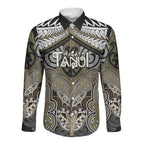 Aotearoa Iwi Waikato Tainui Personalised Long Sleeve Button Shirt Maori Kowhaiwhai Pattern