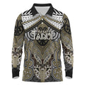 Aotearoa Iwi Waikato Tainui Personalised Long Sleeve Polo Shirt Maori Kowhaiwhai Pattern
