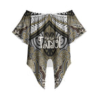 Aotearoa Iwi Waikato Tainui Personalised Off Shoulder Wrap Waist Top Maori Kowhaiwhai Pattern