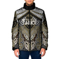 Aotearoa Iwi Waikato Tainui Personalised Padded Jacket Maori Kowhaiwhai Pattern