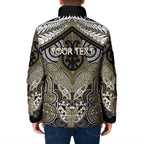 Aotearoa Iwi Waikato Tainui Personalised Padded Jacket Maori Kowhaiwhai Pattern