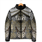 Aotearoa Iwi Waikato Tainui Personalised Padded Jacket Maori Kowhaiwhai Pattern