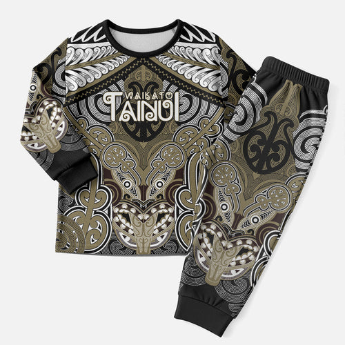 Aotearoa Iwi Waikato Tainui Personalised Christmas Pajama Set Maori Kowhaiwhai Pattern