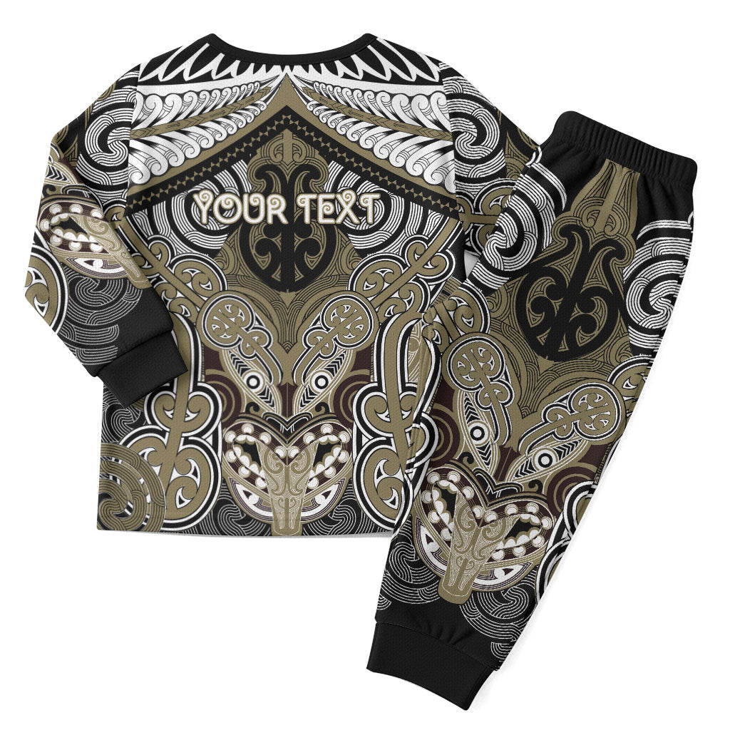 Aotearoa Iwi Waikato Tainui Personalised Christmas Pajama Set Maori Kowhaiwhai Pattern