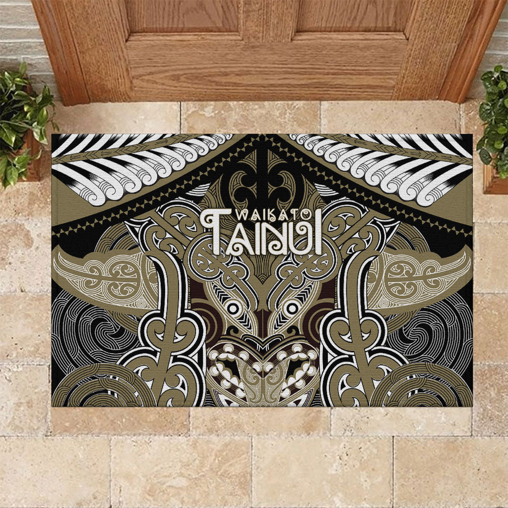 Aotearoa Iwi Waikato Tainui Rubber Doormat Maori Kowhaiwhai Pattern