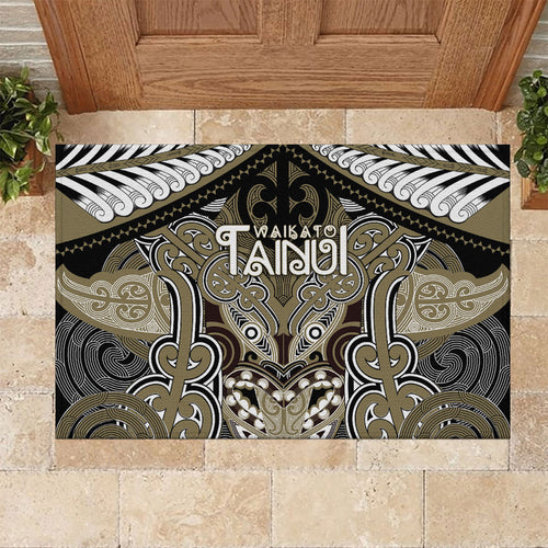 Aotearoa Iwi Waikato Tainui Rubber Doormat Maori Kowhaiwhai Pattern