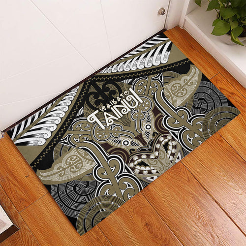 Aotearoa Iwi Waikato Tainui Rubber Doormat Maori Kowhaiwhai Pattern