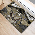 Aotearoa Iwi Waikato Tainui Rubber Doormat Maori Kowhaiwhai Pattern