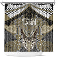 Aotearoa Iwi Waikato Tainui Shower Curtain Maori Kowhaiwhai Pattern