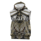 Aotearoa Iwi Waikato Tainui Personalised Sleeveless Hoodie Maori Kowhaiwhai Pattern