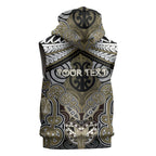 Aotearoa Iwi Waikato Tainui Personalised Sleeveless Hoodie Maori Kowhaiwhai Pattern
