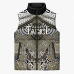Aotearoa Iwi Waikato Tainui Personalised Sleeveless Puffer Jacket Maori Kowhaiwhai Pattern