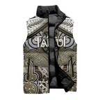 Aotearoa Iwi Waikato Tainui Personalised Sleeveless Puffer Jacket Maori Kowhaiwhai Pattern