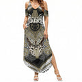 Aotearoa Iwi Waikato Tainui Personalised Summer Maxi Dress Maori Kowhaiwhai Pattern
