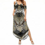 Aotearoa Iwi Waikato Tainui Personalised Summer Maxi Dress Maori Kowhaiwhai Pattern