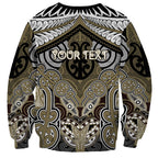 Aotearoa Iwi Waikato Tainui Personalised Sweatshirt Maori Kowhaiwhai Pattern