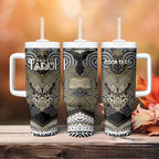 Aotearoa Iwi Waikato Tainui Personalised Tumbler With Handle Maori Kowhaiwhai Pattern