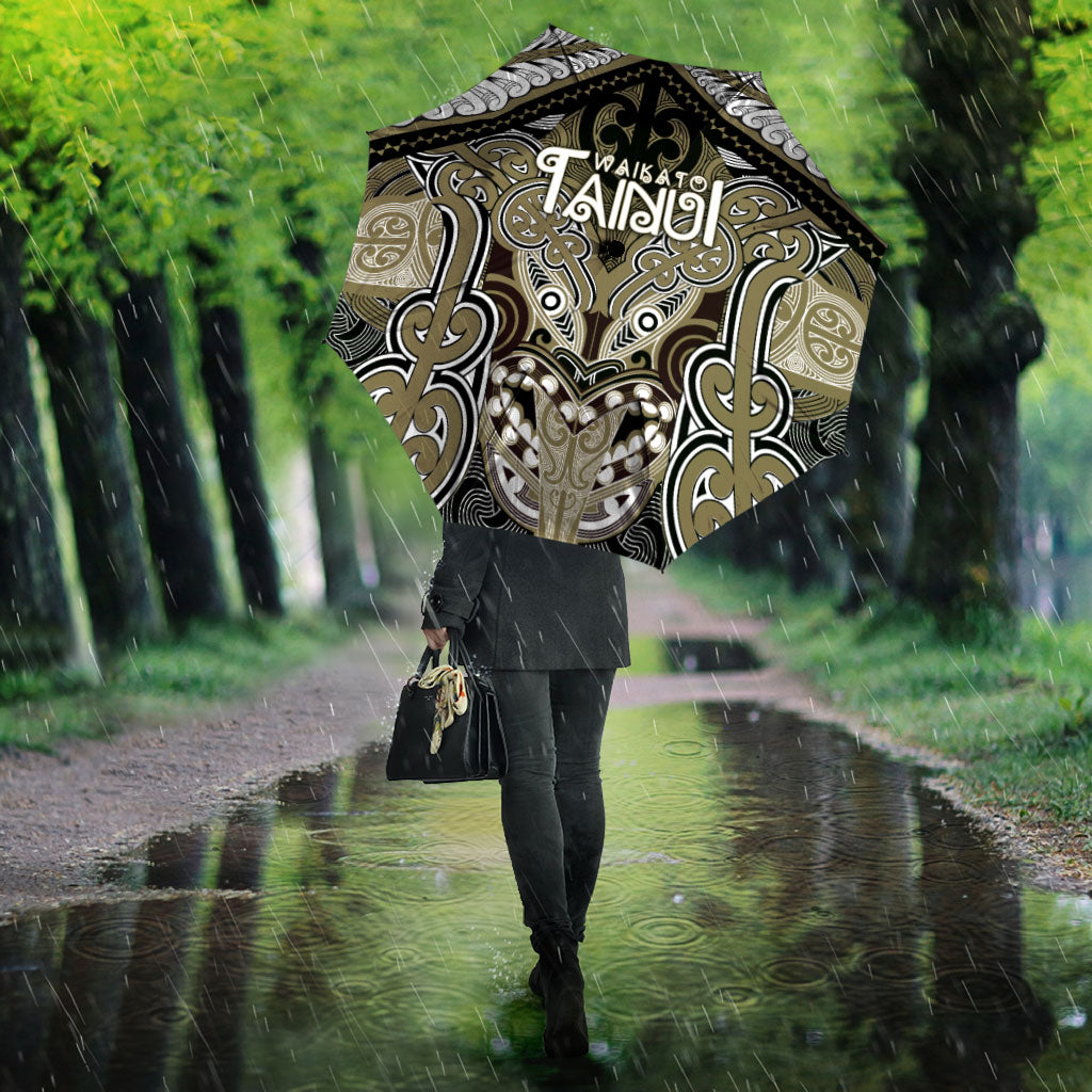 Aotearoa Iwi Waikato Tainui Umbrella Maori Kowhaiwhai Pattern